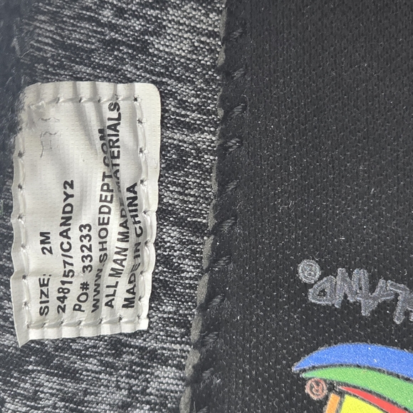 Maui Island Candy2 Black Slip On Sneaker Shoes Girls Size 2 M Adjustable - Picture 8 of 8